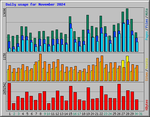 Daily usage for November 2024