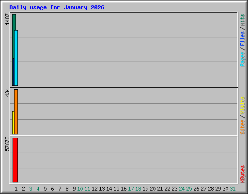 Daily usage for January 2026