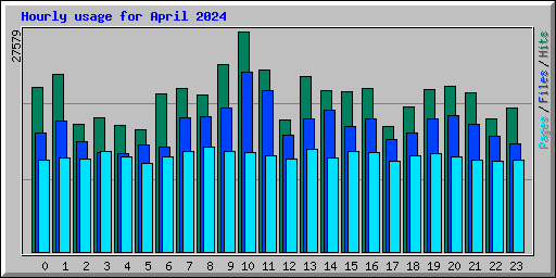 Hourly usage for April 2024