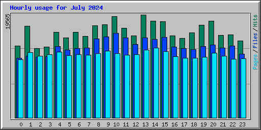 Hourly usage for July 2024