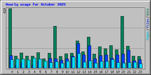 Hourly usage for October 2025