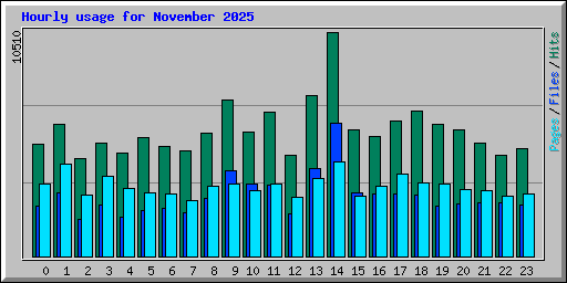 Hourly usage for November 2025